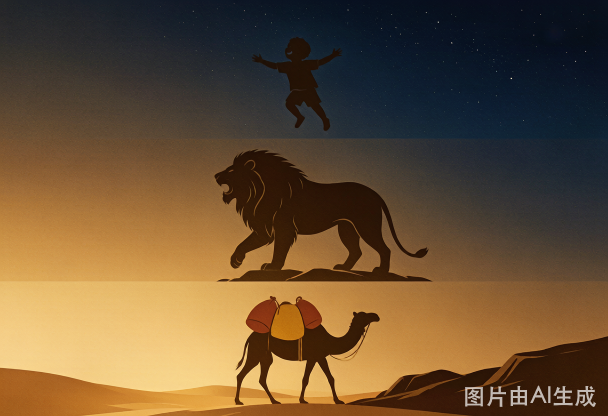 精神的三重变形：骆驼、狮子与孩子